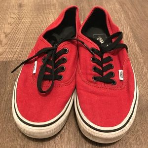 Red Authentic Vans